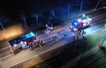 Dwie osoby zginęły, pięć rannych. Czołowy wypadek na DK45 pod Opolem.
