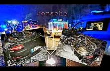 Spłonęło Porsche 911 na S11 25.12.2020 Wyjazd z obwodnicy