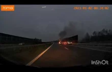 pożar auta osobowego s17 Lublin Warszawa