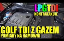 LPG DAJE NIEZŁEGO KOPA W DIESLU, GOLF VI TDI+LPG, POMIARY NA HAMOWNI.