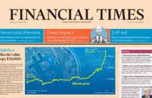 Bitcoin na pierwszej stronie Financial Times