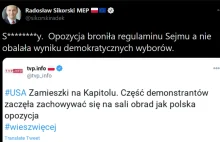 Sikorski: S********y. Opozycja broniła regulaminu Sejmu a nie obalała wyniki...