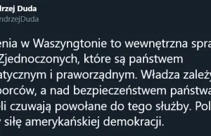 Komentarz Andrzeja Dudy na zamieszki w USA