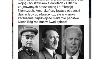 Korwin zestawił Bidena ze Stalinem i Hitlerem