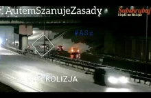 DTŚ kolizja 07.01.2021 "zakręt mistrzów" Ruda Śląska