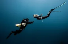 Freediver vs. Technical Diver underwater shoot!