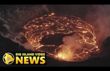 Erupcja wulkanu Kilauea: Jezioro lawy lekko się podnosi (Sty. 8, 2021)