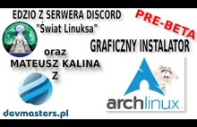 Graficzny instalator ARCH Linux 2021 wykonany przez widzów kanału Świat Linuksa