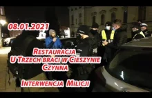 Otwarcie restauracji w Cieszynie interwencja milicji