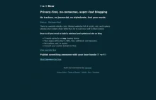 Bear Blog - minimalistyczna, bezpłatna witryna do blogowania.