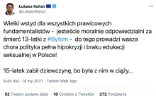 Europoseł Łukasz Kohut za zabójstwo nastolatki obwinia część prawicy