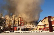 Pożar hotelu w Augustowie. Akcja gaśnicza [ZDJĘCIA I WIDEO]