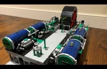 Ruchomy model z Lego silnika parowego Trencherfield Mill z 1907 roku