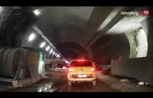 Przejazd tunelem Zakopianka na S7