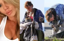 Bezdomna była modelka fitness przeszukuje śmieci przy plaży w Santa Monica