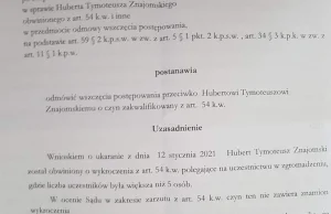 Policja chciała ukarać mnie za udział w proteście. Sąd nie wszczął postępowania.