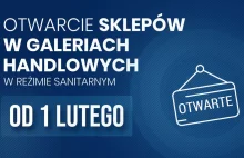 Przedłużenie obostrzeń do 14 lutego. Sklepy w galeriach handlowych i muzea...