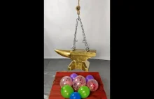 100 kg kowadło VS Balony Confetti