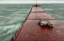 Ostatnie sekundy ukraińskiego statku towarowego