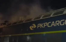 Na stacji w Szczecinku zapaliła się lokomotywa [FILM