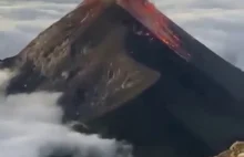 Wybuch wulkanu Fuego w Gwatemali.