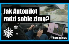 Jak autopilot Tesli radzi sobie zimą w mieście? Test nowego interfejsu