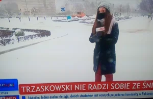 TVPiS od rana szczuje na Trzaskowskiego, bo "nie radzi sobie ze śniegiem" xD