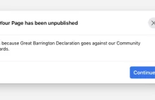 Deklaracja z Great Barrington usunięta z FB po poparciu dobrowolnych szczepień