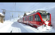 St. Moritz - Tirano, widok z lokomotywy, 2 godziny w 4K lepsze niż niejeden film