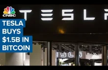CNBC: Moment ogłoszenia zakupu $1.5 mld BTC przez Tesla + podgląd cen na żywo