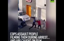 Hiszpańscy policjanci zaatakowali ludzi którzy ich nagrywali.