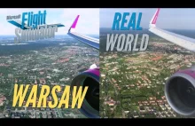 Lądowanie pasażerskiego A320 w Warszawie: symulator vs nagranie z samolotu.