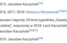 Zróżnicowana lista laureatów nagrody Człowieka Roku wg. Gazety Polskiej