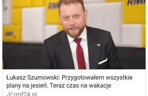 Szumowski kłamał, że jest strategia walki z pandemią na jesień