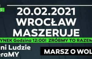 Marsz Wolności na wrocławskim Rynku – 20.02.21 | 12.00