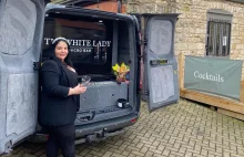 The pub on wheels THE WHITE LADY delivering fresh pints to your doorstep