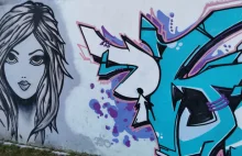 #MinutaLIVE: Graffiti na murze przy ul. Pileckiego