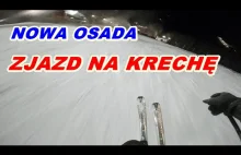 Wisła - Nowa osada - Zjazd prawie na krechę na nartach