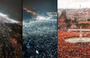 Nie, zdjęcia z Madrytu i Bukaresztu nie przedstawiają protestów przeciw...