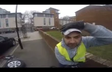 Filmik z kamerki o wypadku rowerzysty