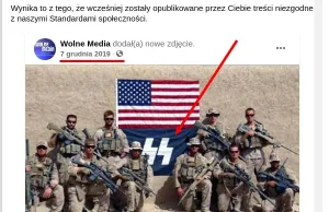 „Facebook” zbanował portal „Wolne Media” za zdjęcie żołnierzy USA z flagą SS