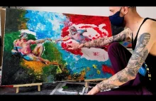 CREATION OF ADAM 115 x 75cm Acrylic painting Step By Step | Bundy ART | 2021