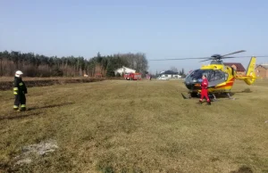 Rozległe poparzenie! Osoba poszkodowana w wyniku wypalania traw –APEL STRAŻAKÓW!