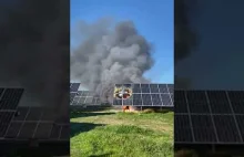 Pożar na farmie fotowoltaicznej