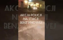 BMW i akcja policji na stacji benzynowej - Rymań ul. Koszalińska