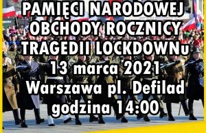 Nowe święto - obchody rocznicy tragedii lockdownu