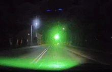 Tak wygląda oślepienie Laserem kierowcy w nocy