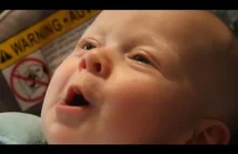 4 month old baby tries to sing to Karen Carpenter song, Melts Hearts.