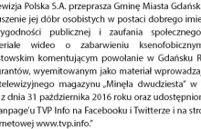 TVPIS znowu przeprasza Gdańsk