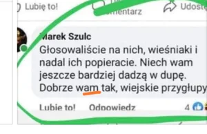 Burmistrz Prabut: wieś głosowała i popiera PiS. Niech wam bardziej dadzą w d....